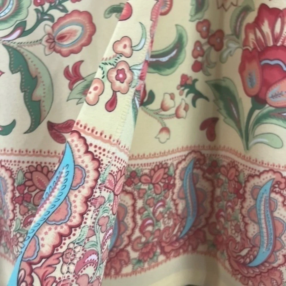 Colorful floral faux wrap skirt from Mix IT.